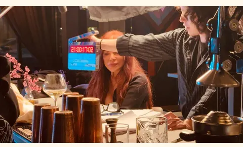 On set of “A Latina in DC”