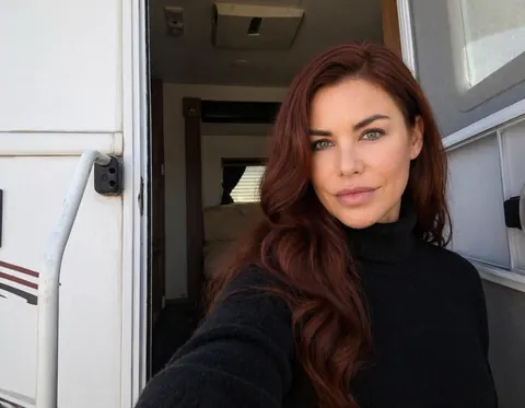 At the trailer while filming in Madrid